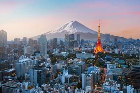 Fotografie Mt. Fuji and Tokyo skyline, Jackyenjoyphotography