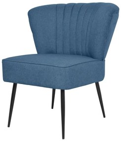 Scaun cocktail, albastru, material textil