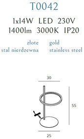 Veioza LED, Lampa de masa moderna design minimalist LOZANNA T0042 MX