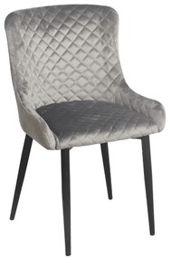 Scaun Grigio, structura metalica si catifea