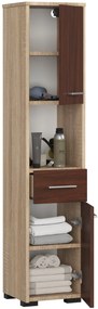 Dulap de baie Farid TYP3 (Stejar sonoma + wenge). 1069754