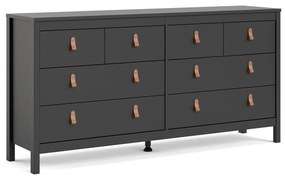 Comodă neagră joasă 159x80 cm Madrid – Tvilum