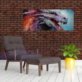 Tablou - Ilustrație a unui dragon (120x50 cm)