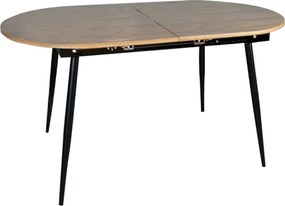 Masa extensibila TAMERON, stejar inchis/negru, 150/190x80x75 cm