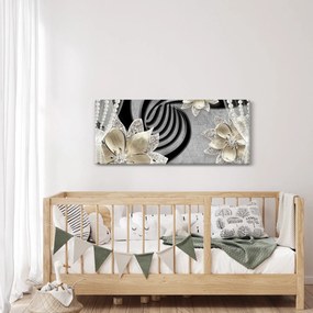 Tablou - 3D Flori aurii (120x50 cm)