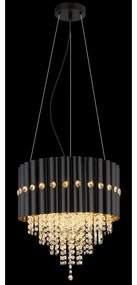 Lustra suspendata, Metal Negru, Cristale K5, ELEOS 63149-3 GL