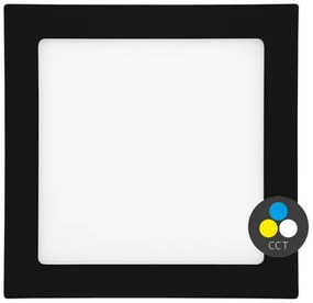 Corp de iluminat LED încastrat Ecolite LED-WSQ-CCT/25W/CR RAFA LED/25W/230V IP44 negru