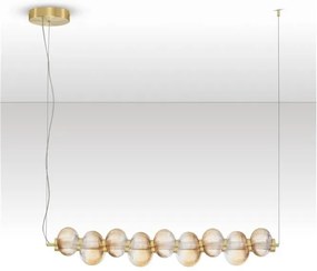 Lustra suspendata LED design modern Leda auriu