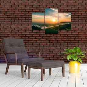 Tablou cu soarele răsărind deasupra mării (90x60 cm)