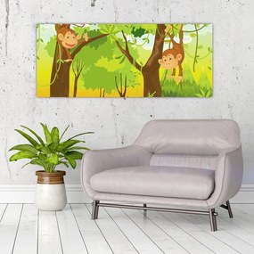Tablou - Maimuțe (120x50 cm)