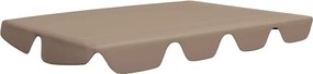vidaXL Copertină de rezervă leagăn grădină gri taupe 150/130x105/70 cm