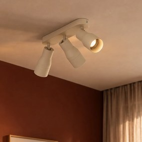 Spoturi plafon rotunde bej GU10 50mm 3 lumini - Stanley