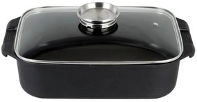 Tavă de copt cu capac TORO 6,5 l 34,5x10x24,5 cm neagră