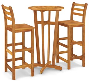 3154382 vidaXL Set mobilier de grădină, 3 piese, lemn masiv de acacia
