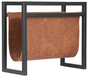 432786 LABEL51 Suport reviste, 45x20x38 cm, coniac
