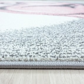 Covor pentru copii roz deschis/gri deschis ø 120 cm Bambi – Ayyildiz Carpets