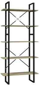 3081991 vidaXL Bibliotecă 5 rafturi stejar sonoma, 80x30x175 cm lemn prelucrat