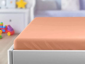 Cearsaf Jersey pentru patut copii cu elastic 70x140 cm Caisa
