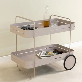 Măsuță de servire cu roți din metal 74x42 cm Gin &amp; Trolley – Spinder Design