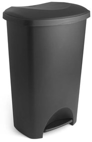 Coș de gunoi negru cu pedală din plastic 50 l – Addis