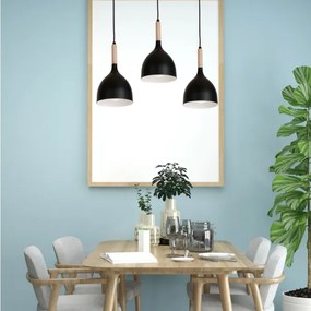 Lustră pe cablu NOAK WOOD 3xE27/60W/230V