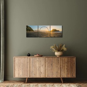 Tablou cu paja (cu ceas) (90x30 cm)