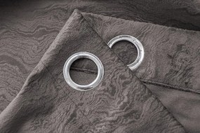 Draperie opaca DUNES VELVET 140x250 cm, gri inchis Agatat: Inele metalice