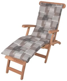 Pernă pentru scaun de grădină gri pentru șezlong 52x170 cm Stoke – Sun Garden