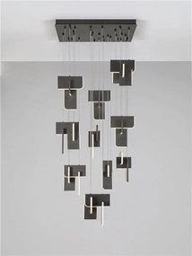 Lustra LED suspendata liniara design decorativ 3000K TOTEM 144W