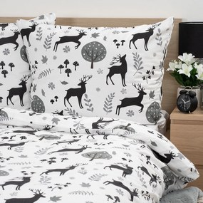 Lenjerie de pat din flanel 4Home Autumn Forest,140 x 220 cm, 70 x 90 cm, 140 x 220 cm, 70 x 90 cm