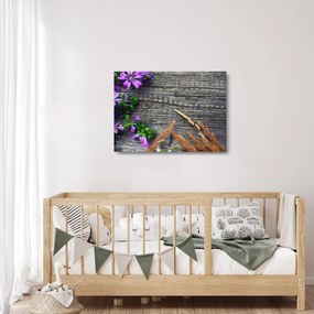 Tablou pe sticlă - flori de câmp (70x50 cm)
