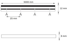 Benzi LED NEON 5 m LED/27W/12V IP65 albastru