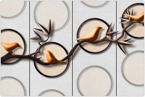 Tablou artistic - Păsărele pe creangă (90x60 cm)