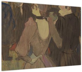 Tablou pe sticlă - Henri de Toulouse-Lautrec, La Goulue and Her Sister, reproducere (70x50 cm)