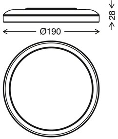 Plafonieră LED SLIM LED/12W/230V d. 19 cm Briloner 7150-416