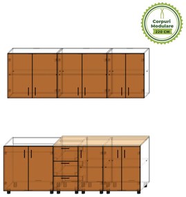 Configurator Bucatarie Modulara, Culoare Sonoma