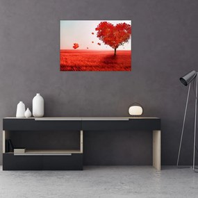 Tablou pe sticlă - Copacul iubirii (70x50 cm)