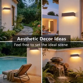 Brilagi - Lampă de perete LED pentru exterior DONNANI LED/12W/230V 30 cm maro IP44