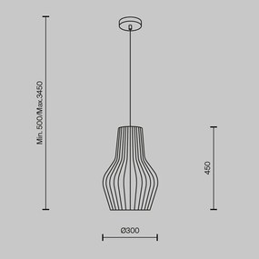 Pendul design decorativ natural Roots 30cm