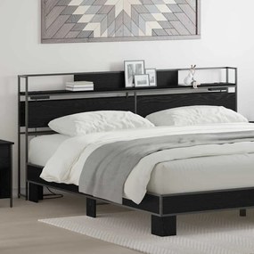 vidaXL Tăblie de depozitare Stejar negru 180 cm Lemn compozit