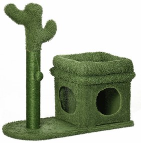 Ansamblu pentru pisici PawHut din lemn, turn pentru pisici cu pat | AOSOM RO