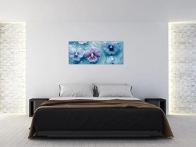 Tablou - Violete în apă (120x50 cm)