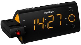 Ceas radio-cu alarmă și cu proiecție Sencor SRC 330 OR, portocaliu