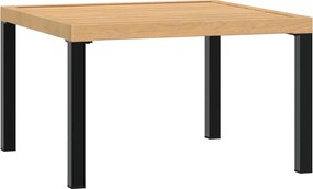 vidaXL Măsuță de cafea de grădină, negru, 65x65x40 cm, aluminiu