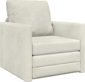 vidaXL Pat canapea 60cm Crem Catifea