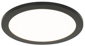 Plafoniera moderna neagra 30 cm cu LED inclus IP44 - Steve
