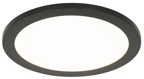 Plafoniera moderna neagra 30 cm cu LED inclus IP44 - Steve