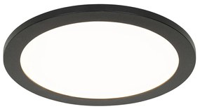 Plafoniera moderna neagra 30 cm cu LED IP44 - Steve