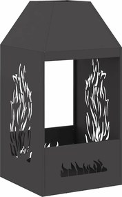 vidaXL Cuptor de foc Negru 50 x 50 x 100 cm Oțel