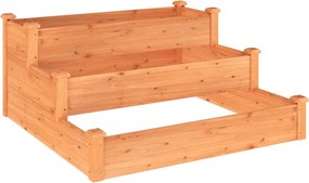 vidaXL Strat de grădină înălțat, maro, 120x120x56 cm, lemn masiv brad